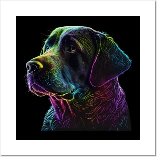 Neon Labrador Posters and Art